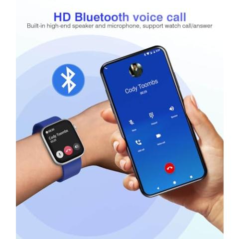 EarlySincere Smart Watches for Men Women(Answer/Make Call), 1.9'' HD Full Touch Screen Fitness Tracker, IP67 Waterproof Smartwatch with Heart Rate, Blood Oxygen Blood Pressure for Android and iPhone