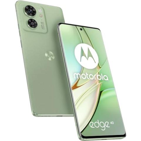 Motorola Edge 40 5G XT2303-2 Dual-SIM (Nano + eSIM) 256GB Storage + 8GB RAM GSM Factory Unlocked Android Smartphone - International Version (Olive Green)