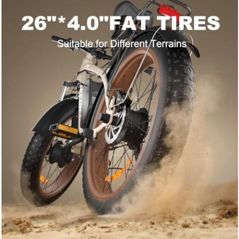 Electric Bike for Adults,2 * 1000W Dual Battery e Bike 48V 23AH with Hydraulic Shock Absorber 35MPH,26”x4” Fat Tire Electric Bicycle for Snow Beach Mountain off Road Commuter