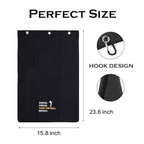 Fathers Day Golf Gifts | Embroidered Golf Towels for Golf Bags | Golf Gifts for Men Golf Stuff | Funny Microfiber Golf Towel for Men Golfer | Retirement Gift for Grandpa Dad Golf Accessories
