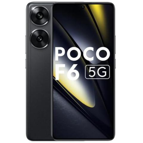 Xiaomi Poco F6 5G + 4G LTE 512GB + 12GB Global Version Unlocked 6.67" 120Hz 50Mp Triple Camera (Tmobile Mint Tello & Global) + (w/Fast Car 51W Bundle) (Black Global ROM)