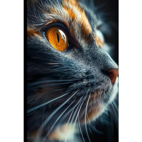 WishMerge Golden Eye Cat Bullet Journal Cover Design