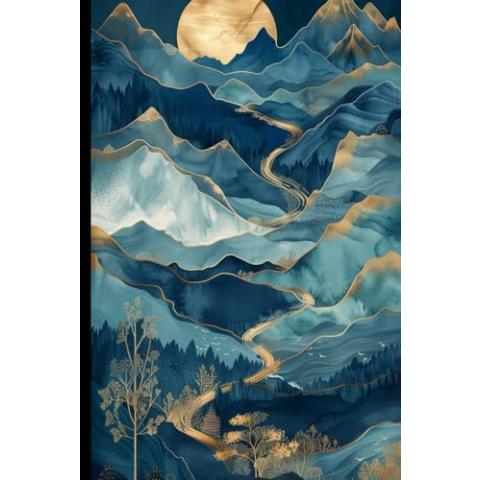 WishMerge Moonlit Path Bullet Journal Cover Design