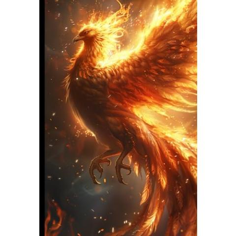 WishMerge Phoenix Rising Bullet Journal Cover Design