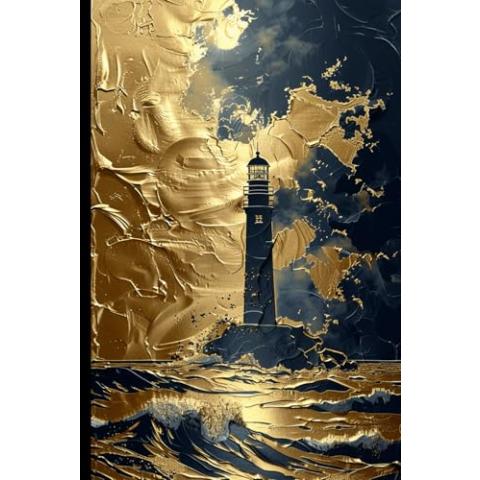 WishMerge Golden Beacon Bullet Journal Cover Design