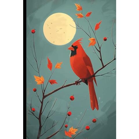 WishMerge Cardinal Night Bullet Journal Cover Design