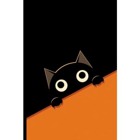 WishMerge Black Cat Bullet Journal Cover Design