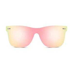 FEISEDY Rimless Mirrored Sunglasses