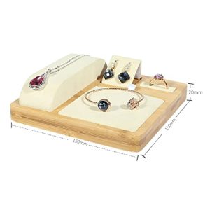 KEG801302 Velvet Wooden Jewelry Display Stand