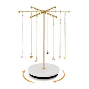 Poyilooo Rotating Necklace Holder Organizer
