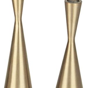 Vixdonos Brass Gold Metal Candle Holders Set