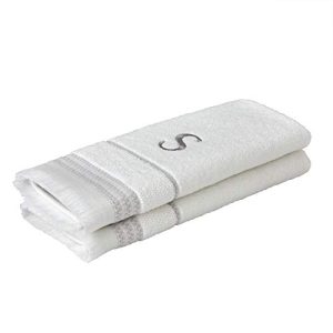 Monogram Hand Towel Set: Personalized Elegance in White