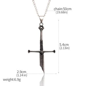SONGCHANGJEWELRY Narsil Broken Sword Necklace