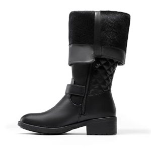DREAM PAIRS Black Knee-High Biker Boots: Stylish Gift