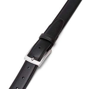 MILORDE Black Leather Belt