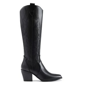 DREAM PAIRS Black Cowboy Boots: Stylish Retro Gift