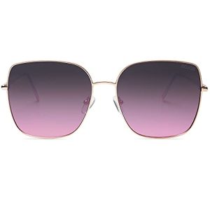 SOJOS Trendy Oversized Square Metal Frame Sunglasses