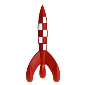 Moulinsart Moon Rocket Model - Red and White