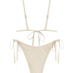 ZAFUL Women’s Fishnet Triangle Bikini
