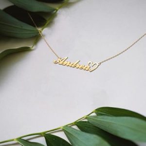 Custom 18K Gold Plated Name Necklace - Unique Women's Gift