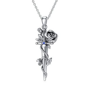 LEECCI Rose Sword Necklace