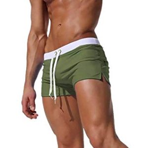 Men’s Short Swim Trunks with Zipper Pocket