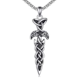AINFQY Celtic Knot Sword Necklace