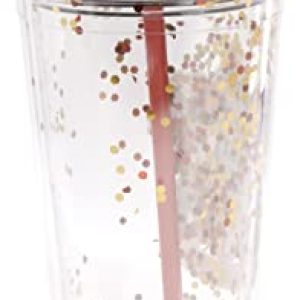 Harry Potter Gryffindor Tumbler: Glitter Cup with Straw
