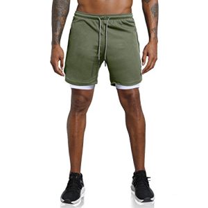 Leidowei Men’s 2-in-1 Running Shorts: Athletic Workout Gear