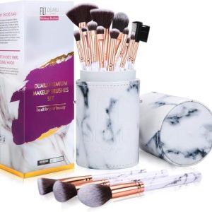 DUAIU Professional Makeup Brushes Set 15Pcs Marble