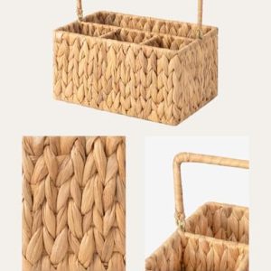 StorageWorks Wicker Silverware Organizer: Elegant Cutlery Holder