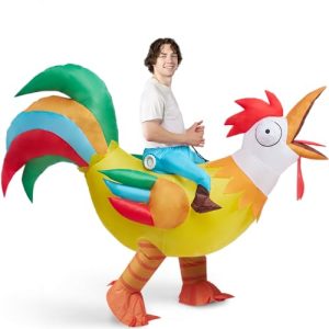 Inflatable Rooster Costume: Hilarious Ride-On Fun