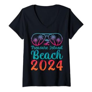 Womens Summer Sunglass Florida Treasure Island Beach T-Shirt