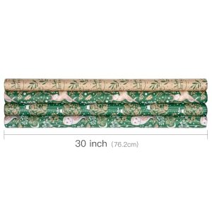 RUSPEPA Christmas Kraft Wrapping Paper