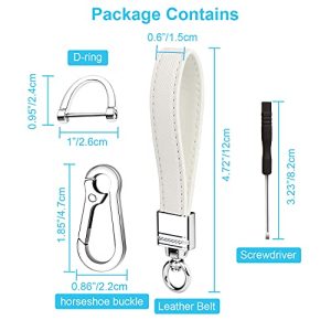 QBUC Genuine Leather Car Keychain: Stylish Heavy-Duty Accessory