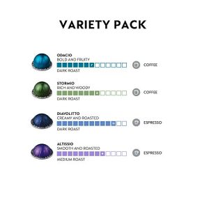 Nespresso Vertuo Intense Variety Pack Capsules, 40-Count
