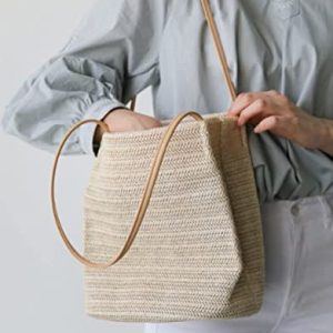 2024 Small Straw Beach Tote Bag