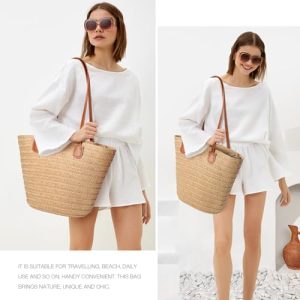Hommtina Straw Beach Bag