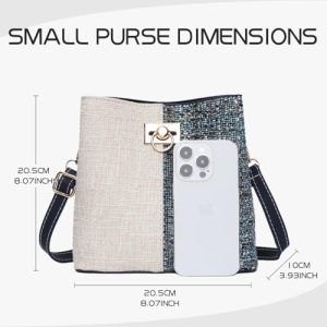 PINCNEL PU Leather Crossbody Bucket Bag