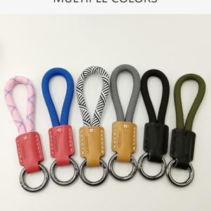 RONGBOER Handmade Leather Keychain: Stylish Key Accessory