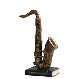 QQYDZSW Retro Saxophone Sculpture: Vintage Home Decor Accent