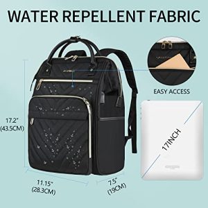 VANKEAN 17 Inch Laptop Backpack: Stylish Work Bag for Women and Men