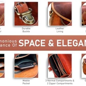 Firu-Handmade Vintage Leather Saddle Bag: Stylish Crossbody Purse