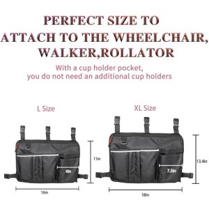 TONINT Large Walker Bag with Water Cup Holder