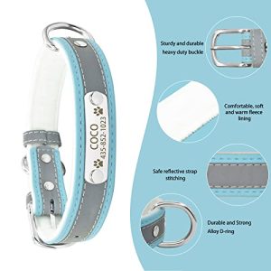 Senristar Personalized Reflective Dog Collar Set: Custom Gift