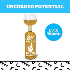 BigMouth Inc. Wine Bottle Glass: Fun Wine Lover’s Gift