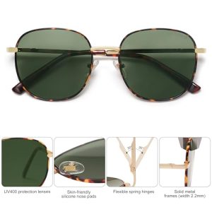 SOJOS Classic Square Sunglasses with Spring Hinge