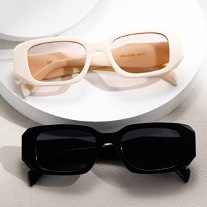 Kimorn Rectangle Sunglasses for Women Men