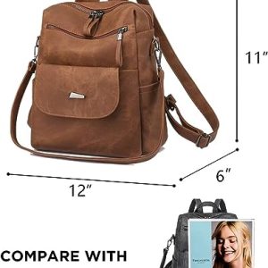 WYFJNX Women’s PU Leather Backpack Purse: Versatile Fashion Gift