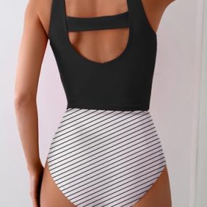 Eomenie Tummy Control Two Piece Tankini Swimsuits